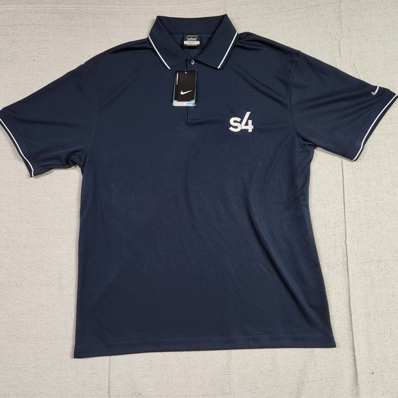 New Nike Shirt Men XL Golf Polo Blue Short Sleeve Dri-FIT Classic Tipped 319966 - Picture 1 of 15
